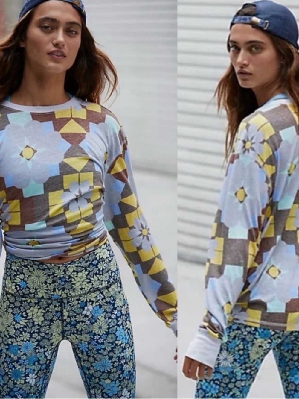 NWOT- FP Movement Keep Rolling Printed Long-Sleeve